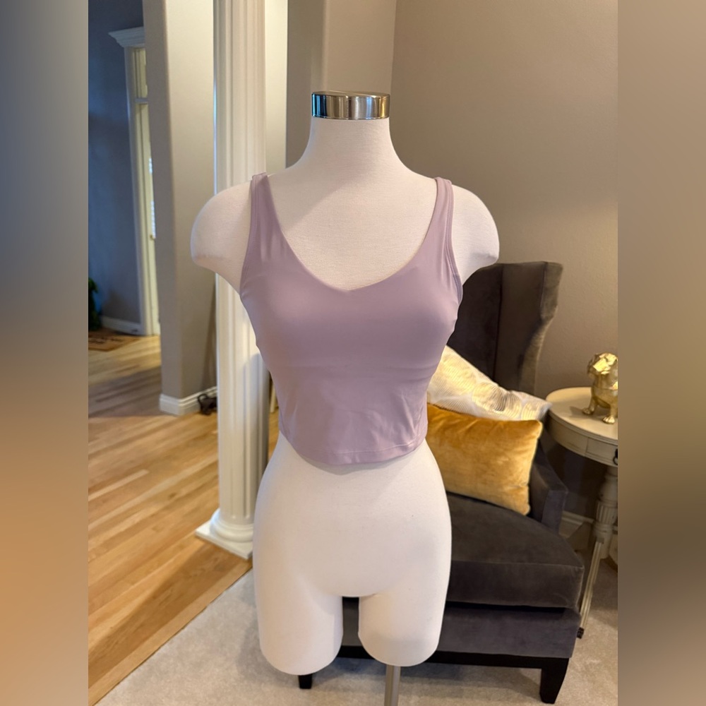 Lilac colored tank (Size Small) with built in bra